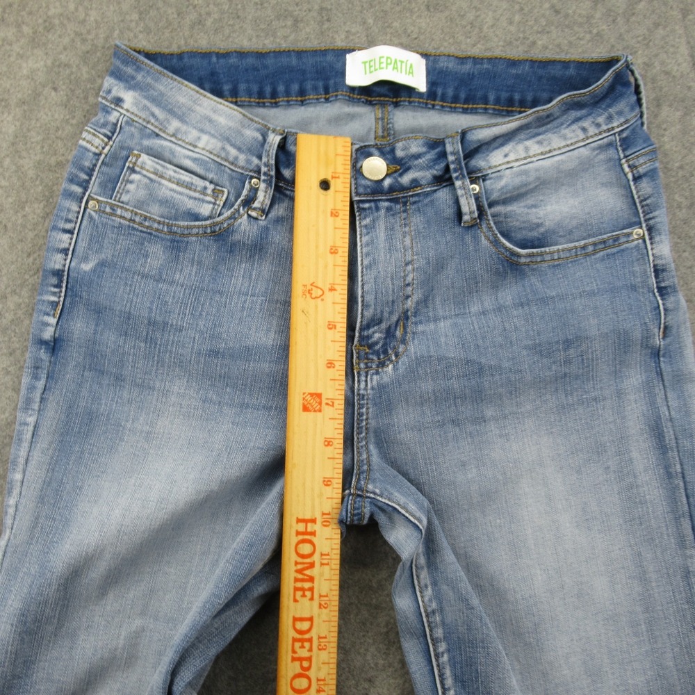 Telepatia Womens Bootcut Jean Size 9/29 (Measures 29x31) Light Wash Stretch - Picture 5 of 11